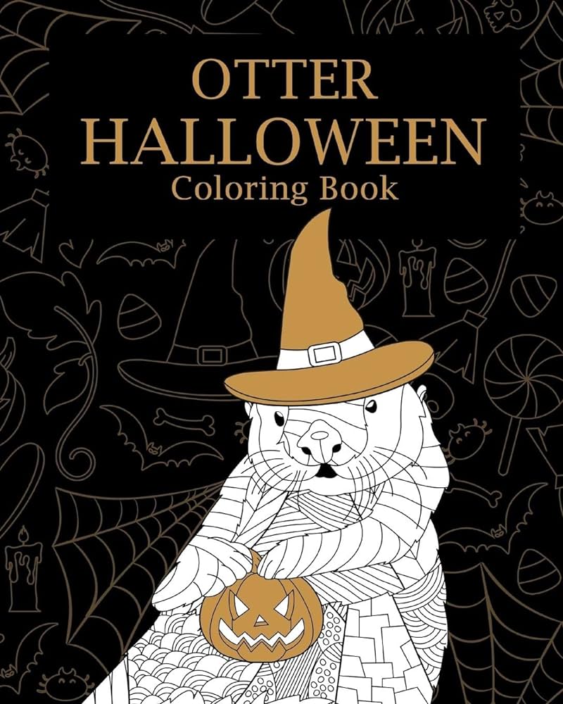 Otter halloween coloring book adultscoloring books otterly spooky youre my boo pumpkin happy halloween paperland books