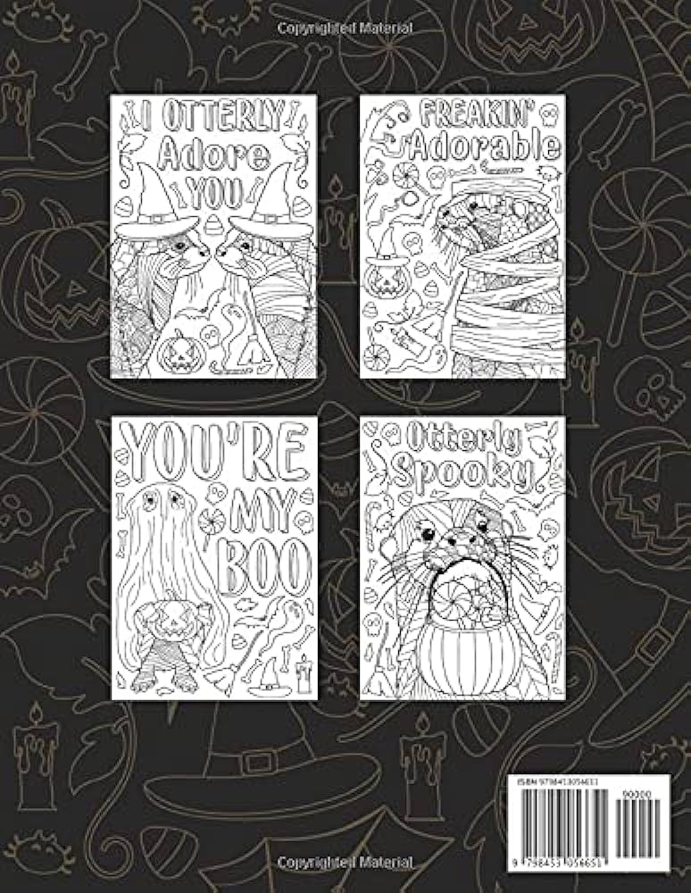 Otter halloween coloring book an by publishing paperland