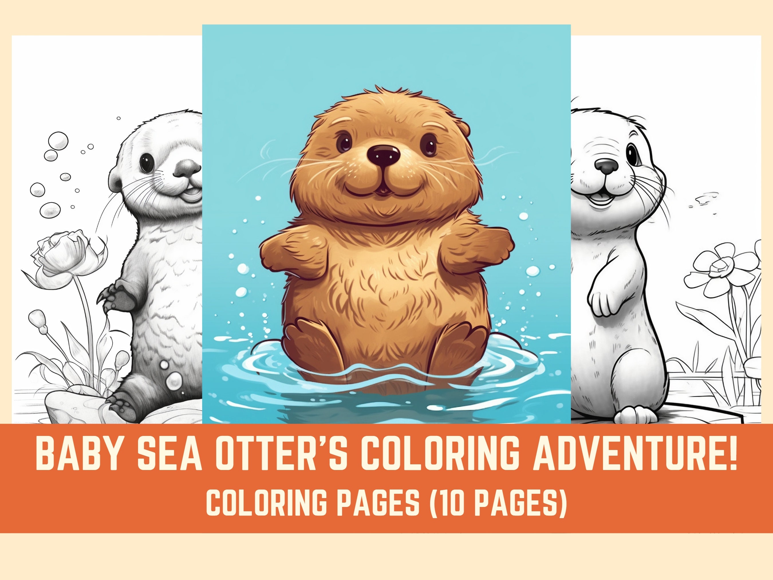 Otter coloring page