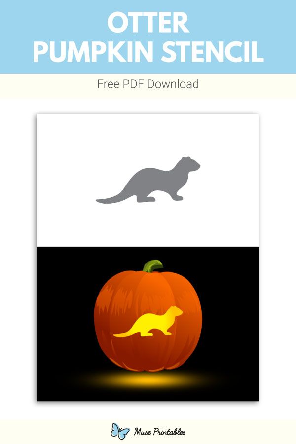 Free otter pumpk stencil halloween pumpk carvg stencils pumpk stencil pumpk carvg stencils free