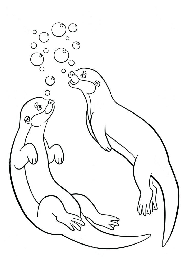 Otter coloring pages