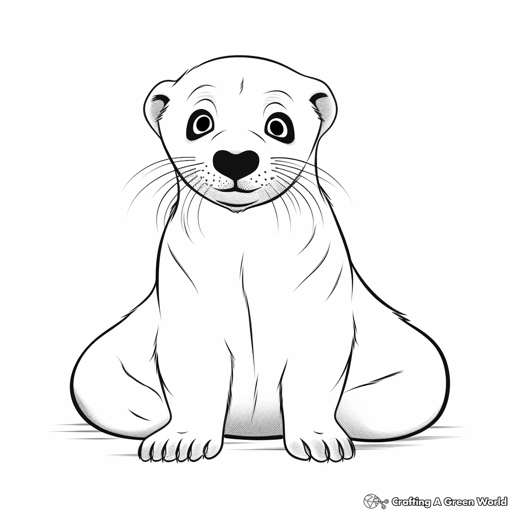 Otter coloring pages