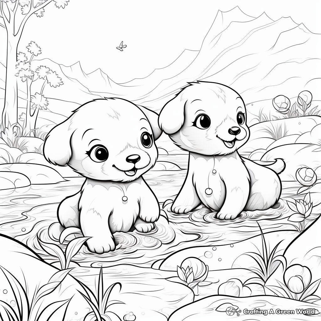 Otter coloring pages