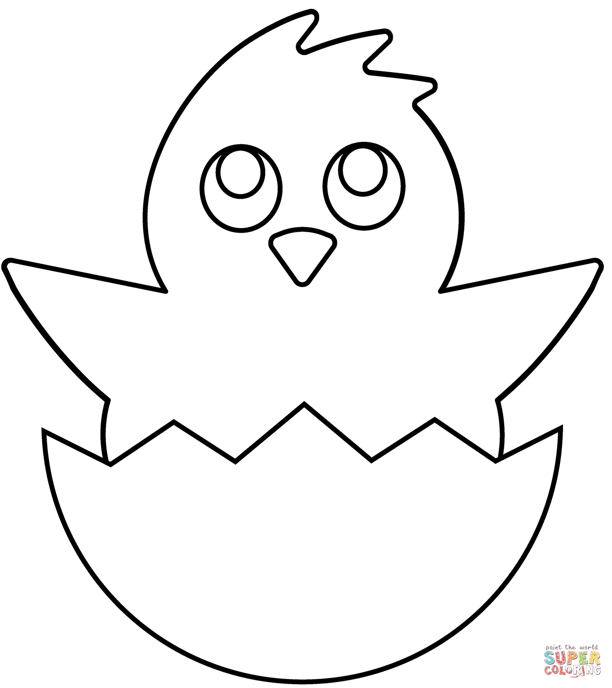 Hatching chick emoji coloring page free printable coloring pages