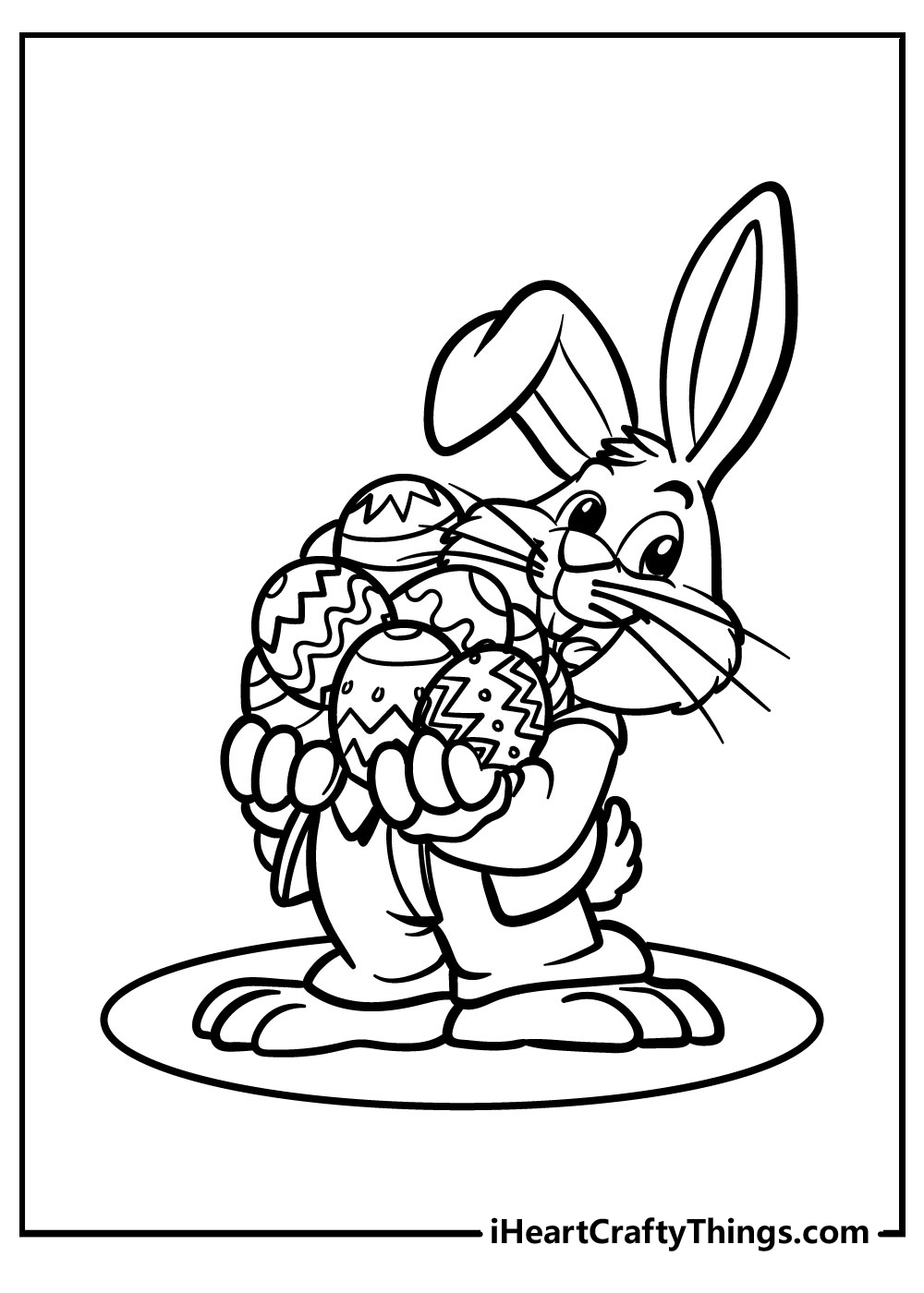 Easter bunny coloring pages free printables