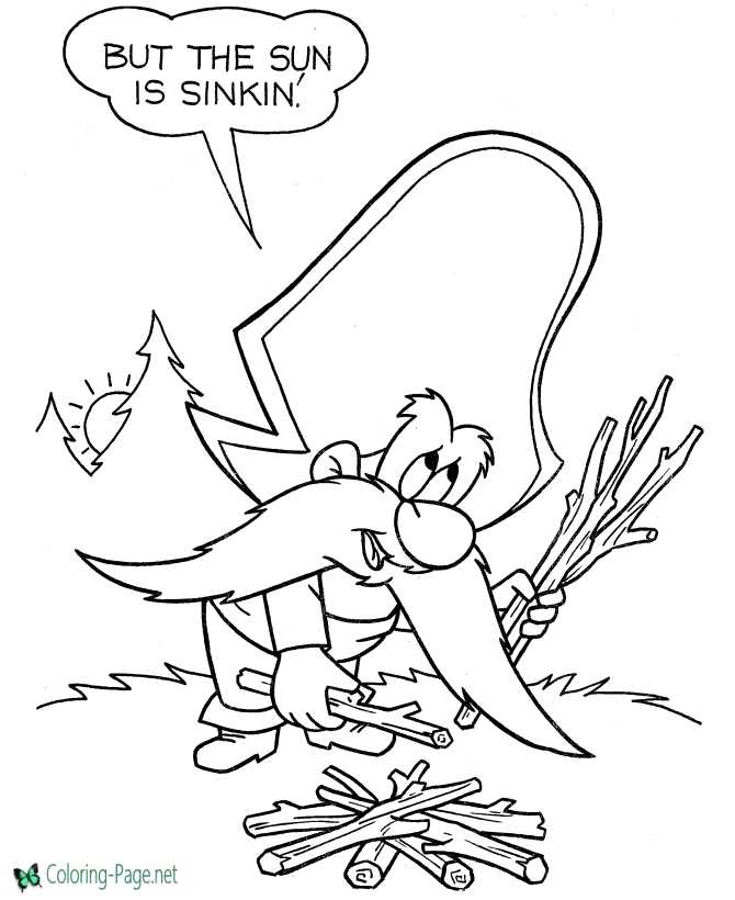 Yosemite sam coloring page