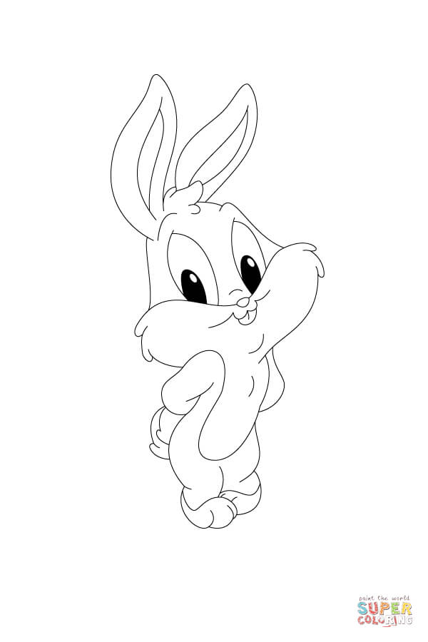 Bugs bunny is bashful coloring page free printable coloring pages