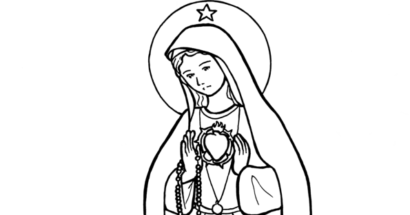 Snowflake clockwork our lady of fatima coloring page and missions