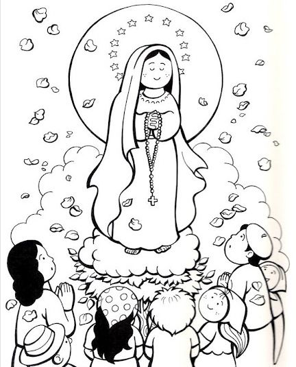 Coloring page our lady of fatima