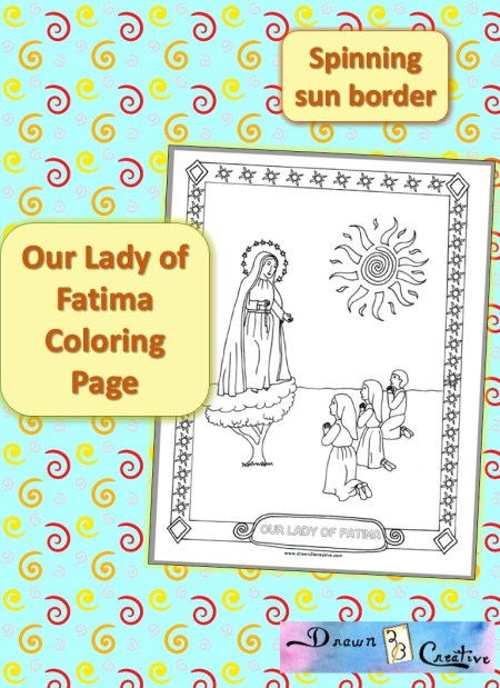 Our lady of fatima coloring page free printable