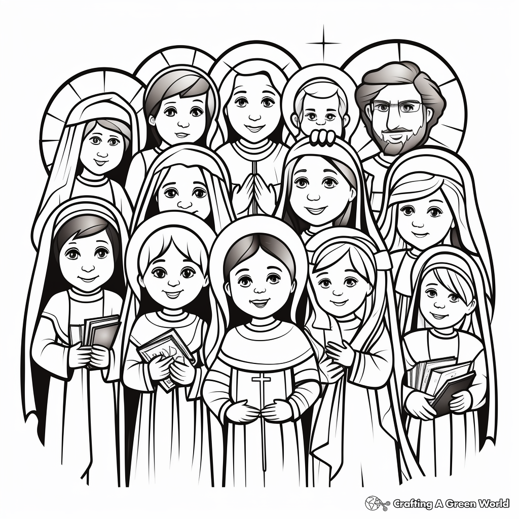 All saints day coloring pages