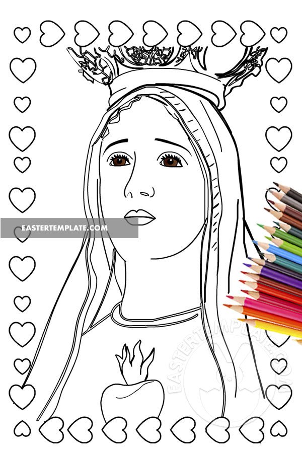 Our lady of fatima coloring page