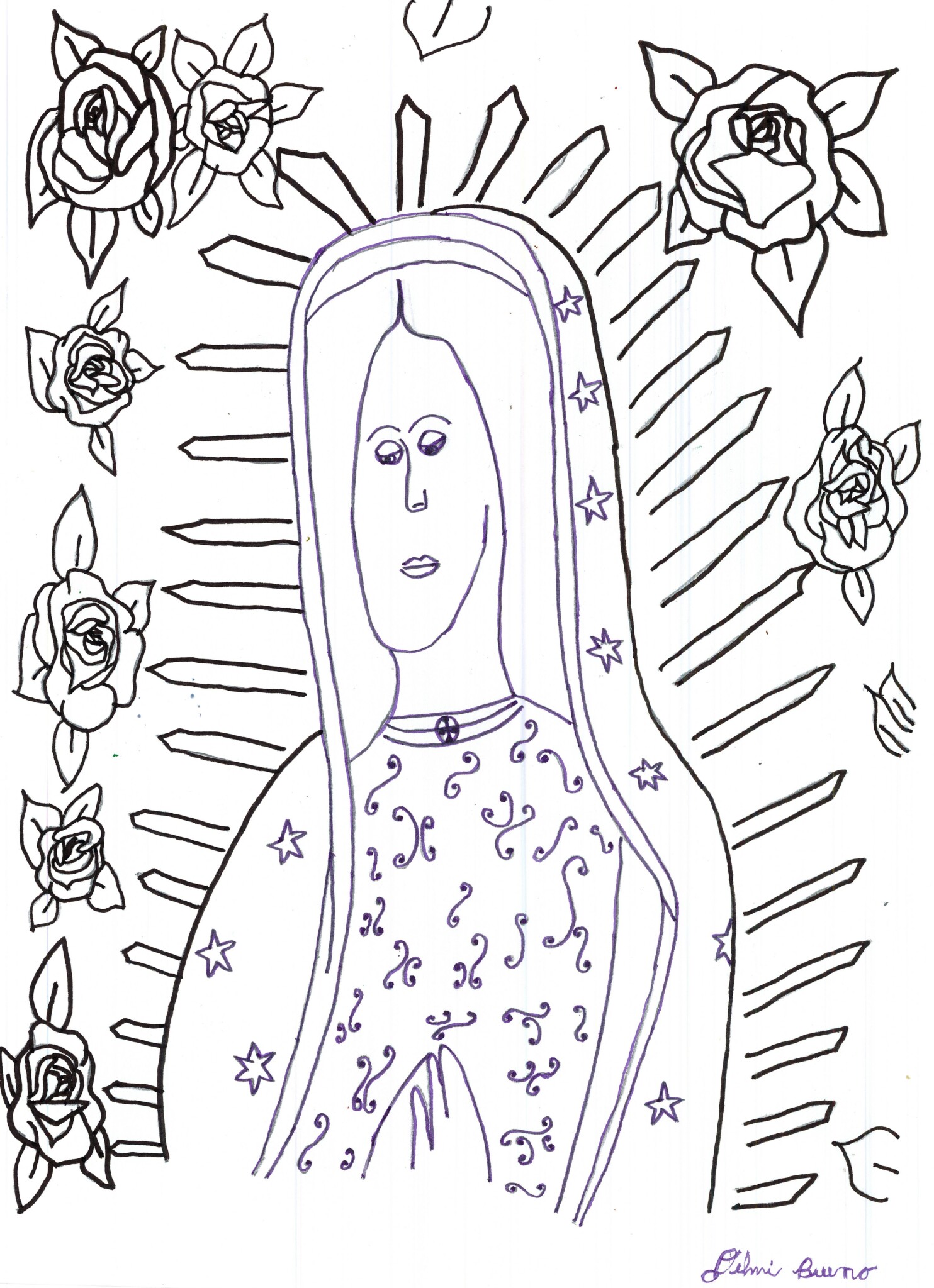 Our lady of guadalupeâ â delvin b â friendship heart gallery studio