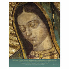 The face of our lady of guadalupe print