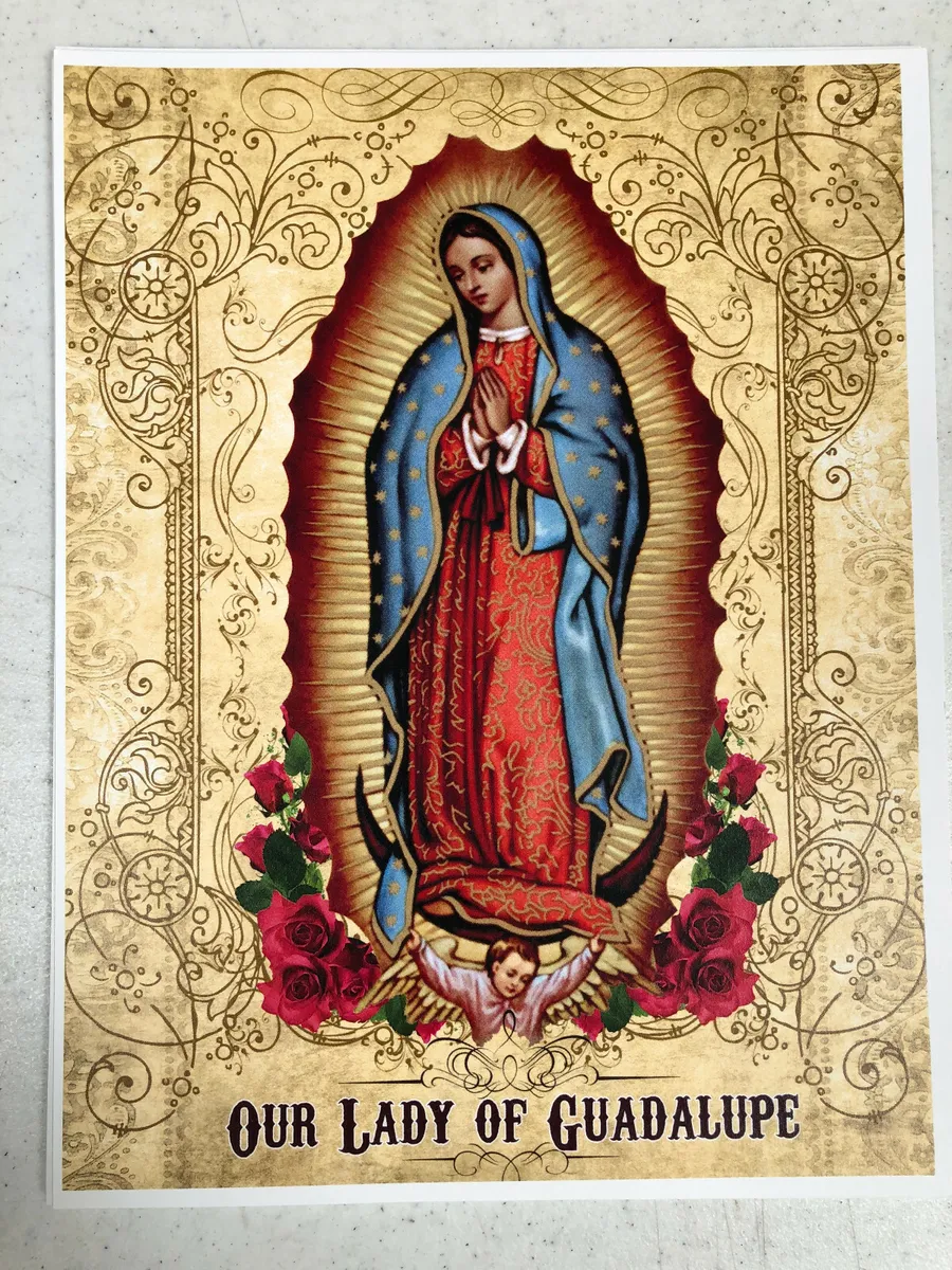 Our lady of guadalupe x virgin mary custom catholic art picture print angels