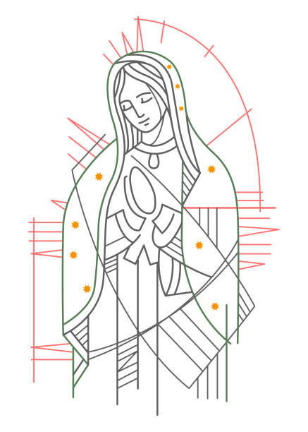 Virgin of guadalupe stock illustrations royalty