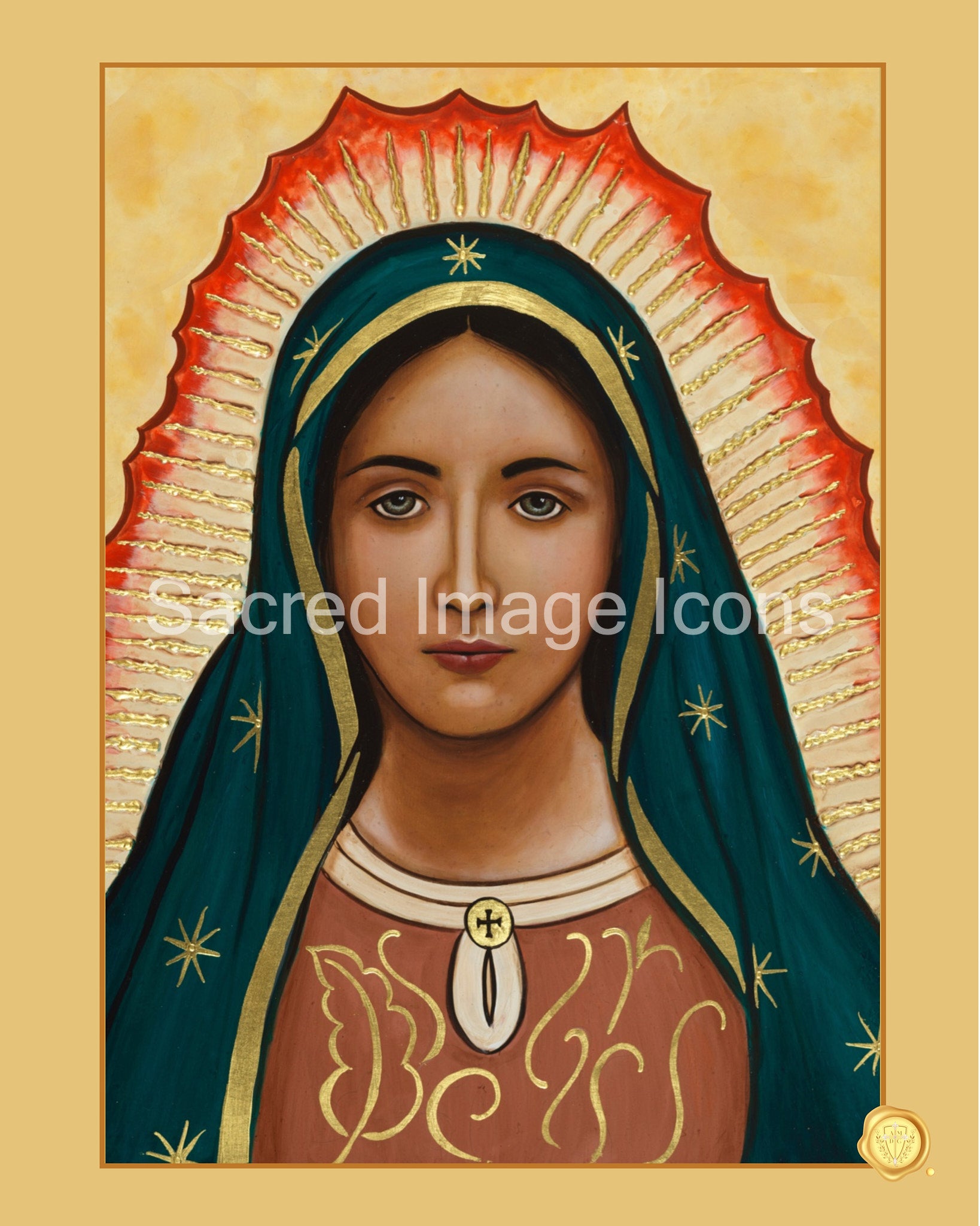 Our lady of guadalupe icon print