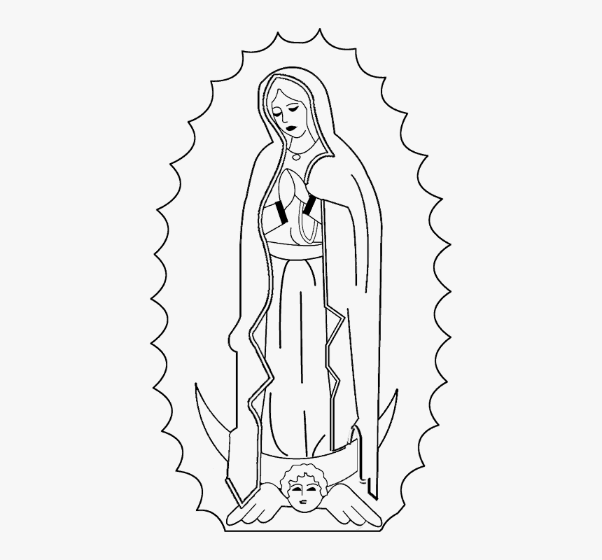 Our lady of guadalupe coloring page