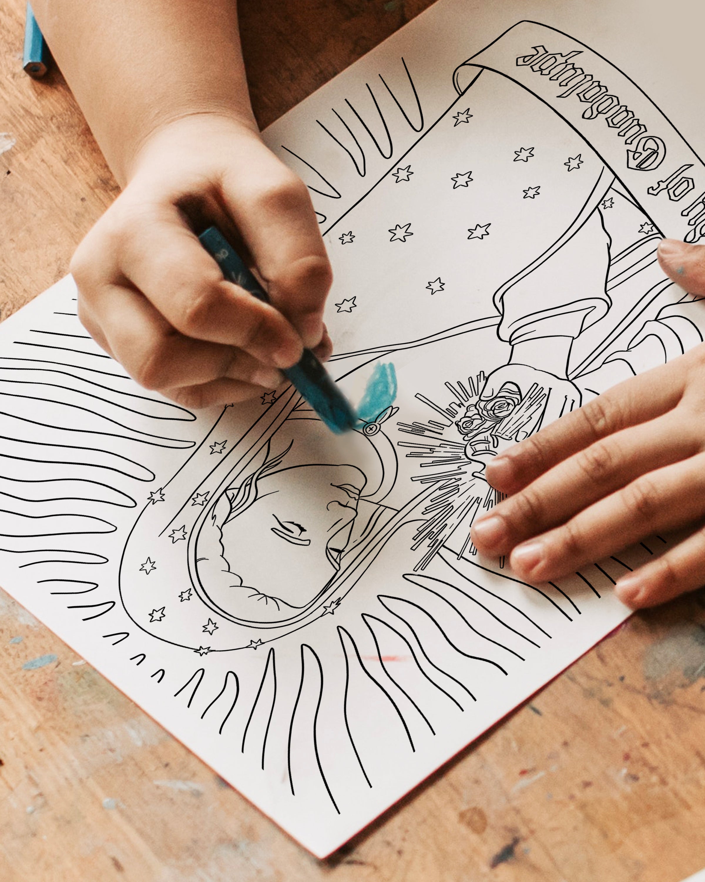 Our lady of guadalupe coloring page digital download â leanne bowen