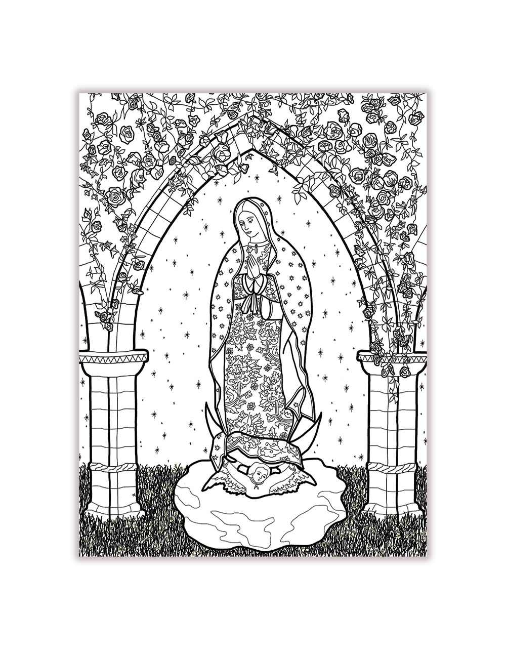 Marys mantle coloring page â download