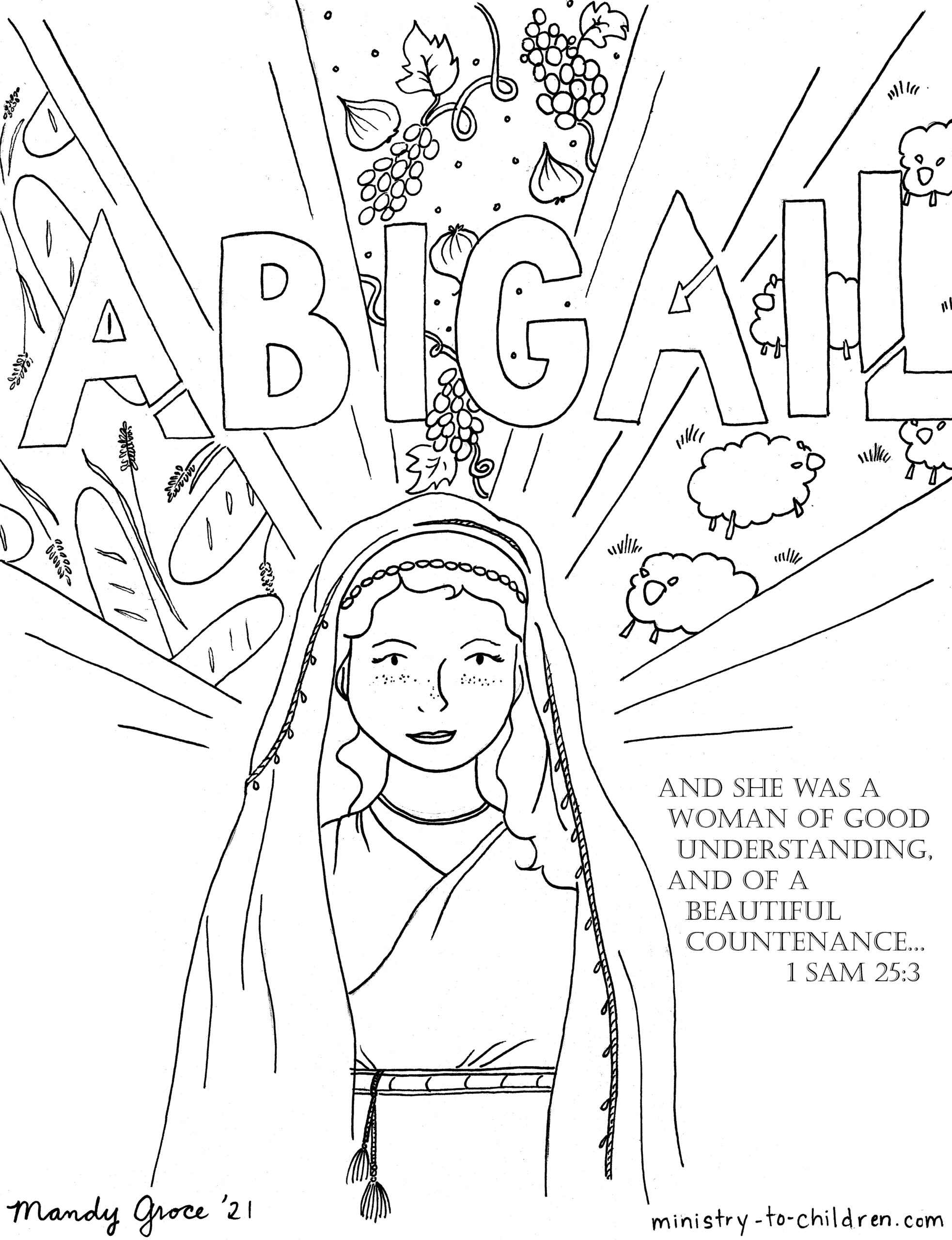 Abigail coloring page