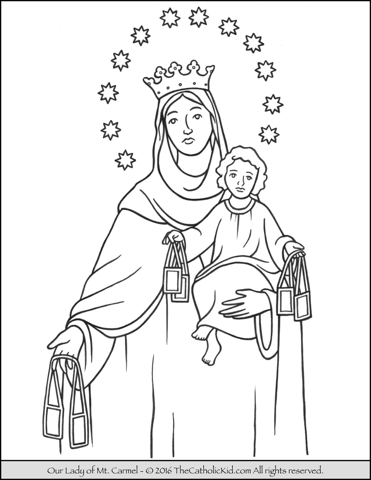 Saint mary coloring pages