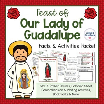 Our lady of guadalupe printable activities saint juan diego tpt