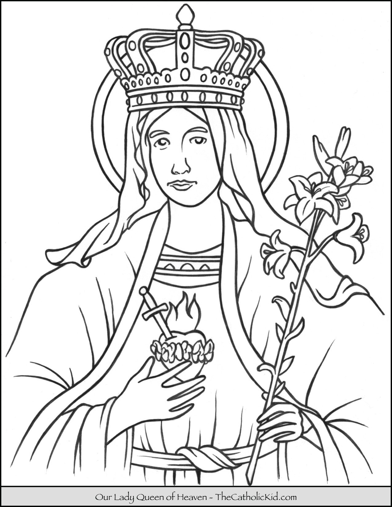 Saint mary coloring pages