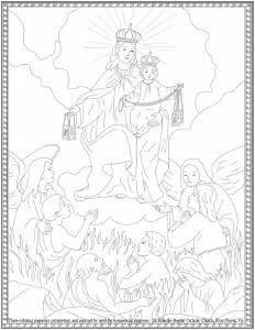 Our lady of mt carmel coloring sheets