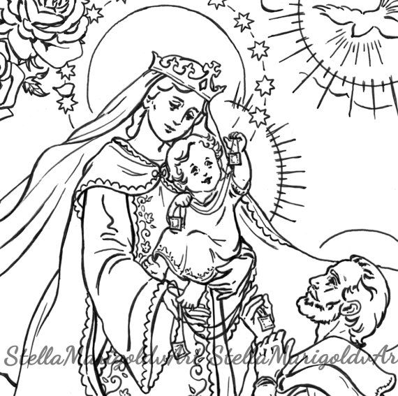 Digital download our lady of mount carmel saint simon