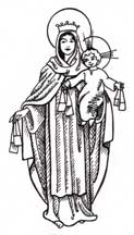 Our lady of mt carmel rubber stamp