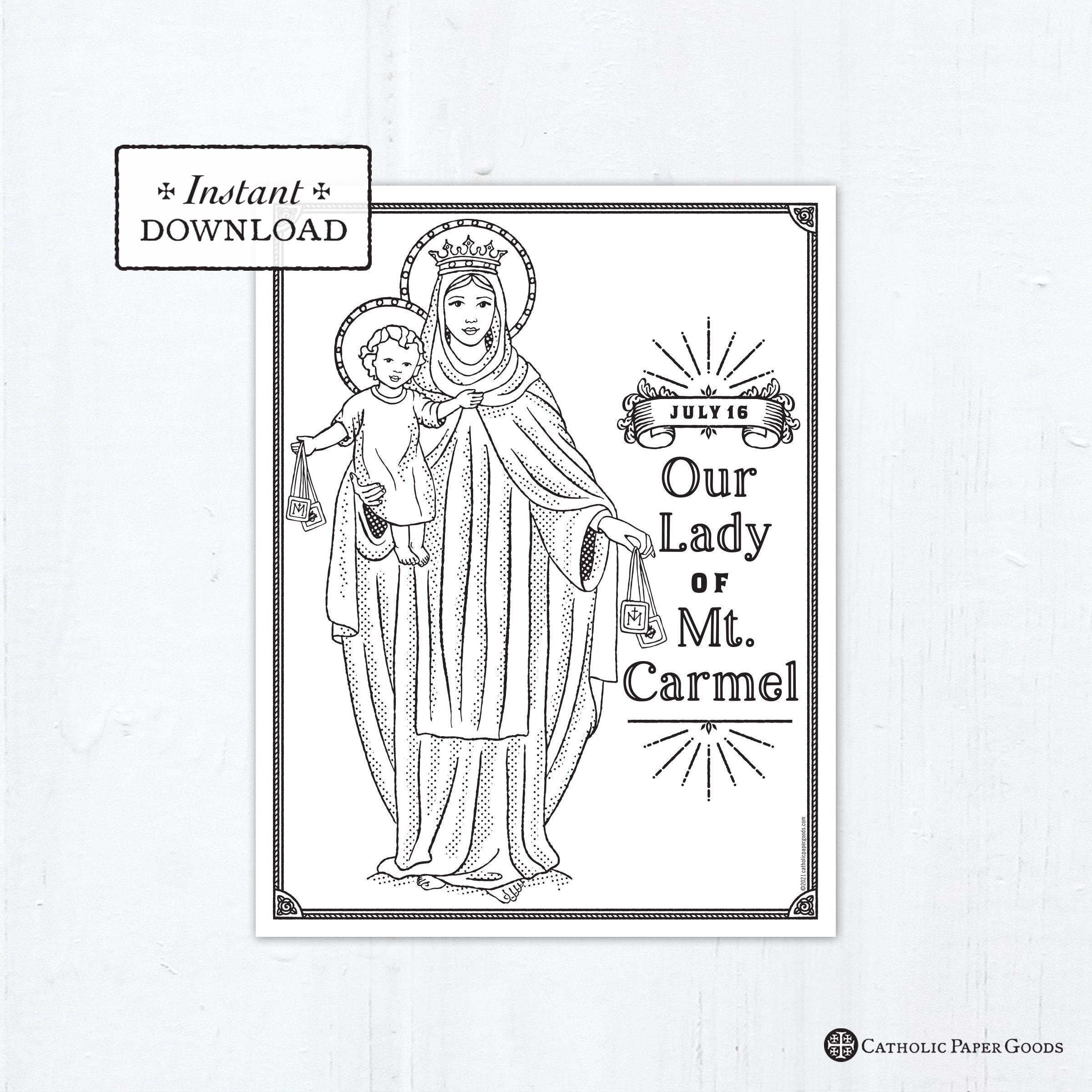 Catholic coloring page