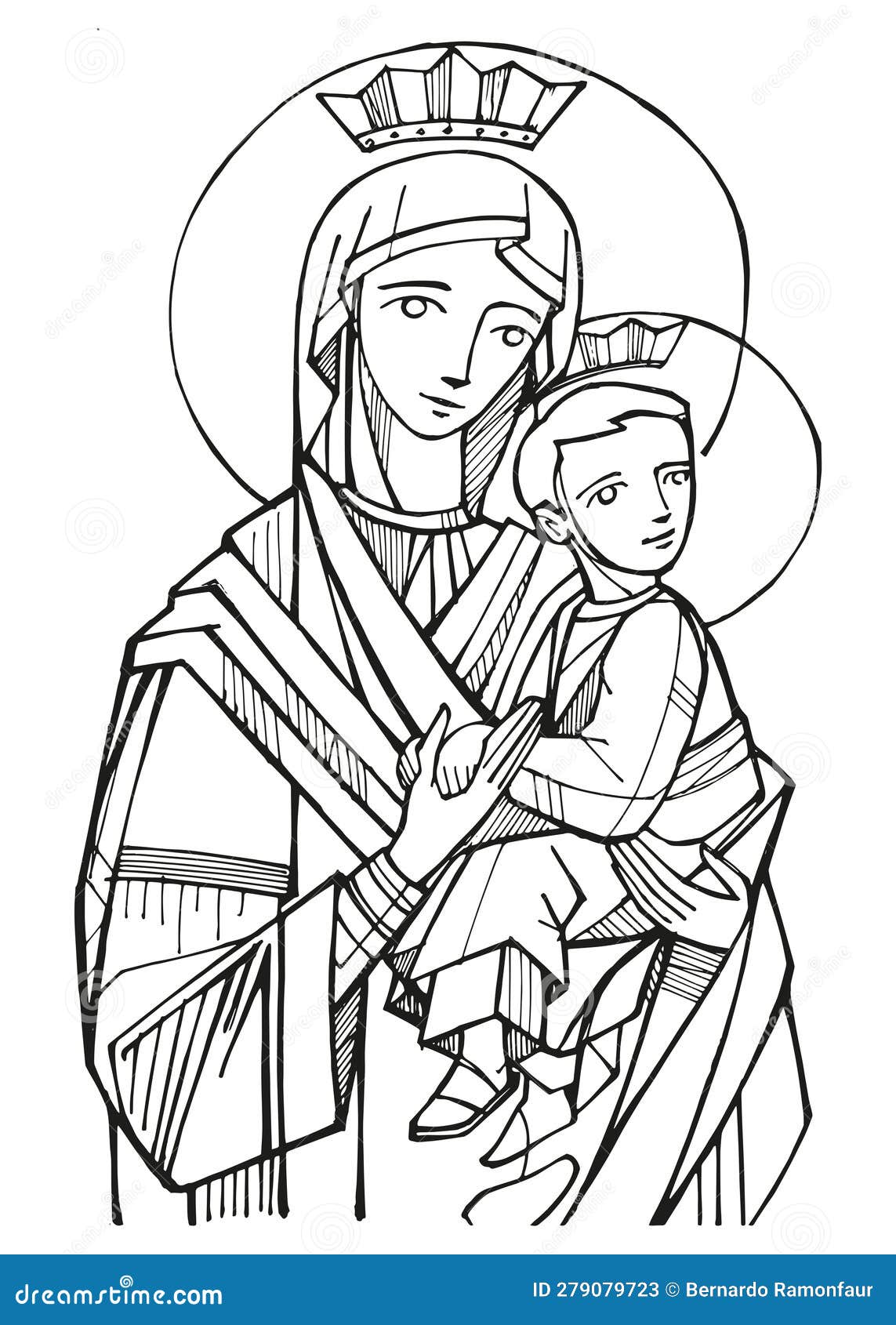 Our lady help stock illustrations â our lady help stock illustrations vectors clipart