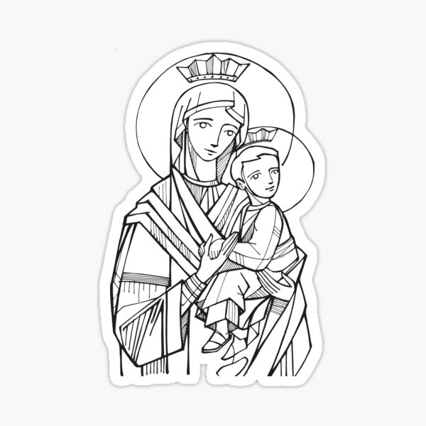 Our lady of perpetual help sticker for sale by bernardo ramonfaur