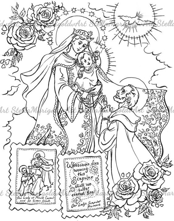 Digital download our lady of mount carmel saint simon