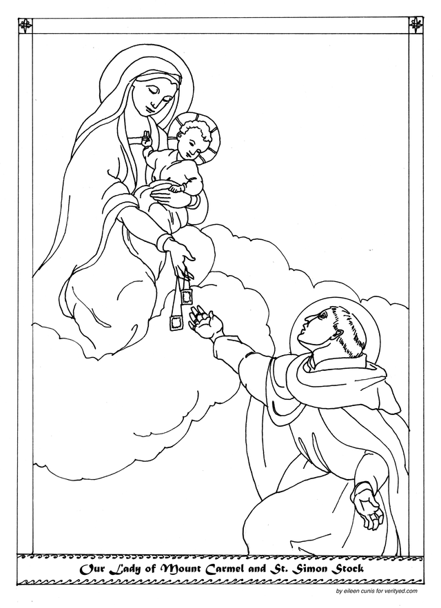 Saints coloring pages