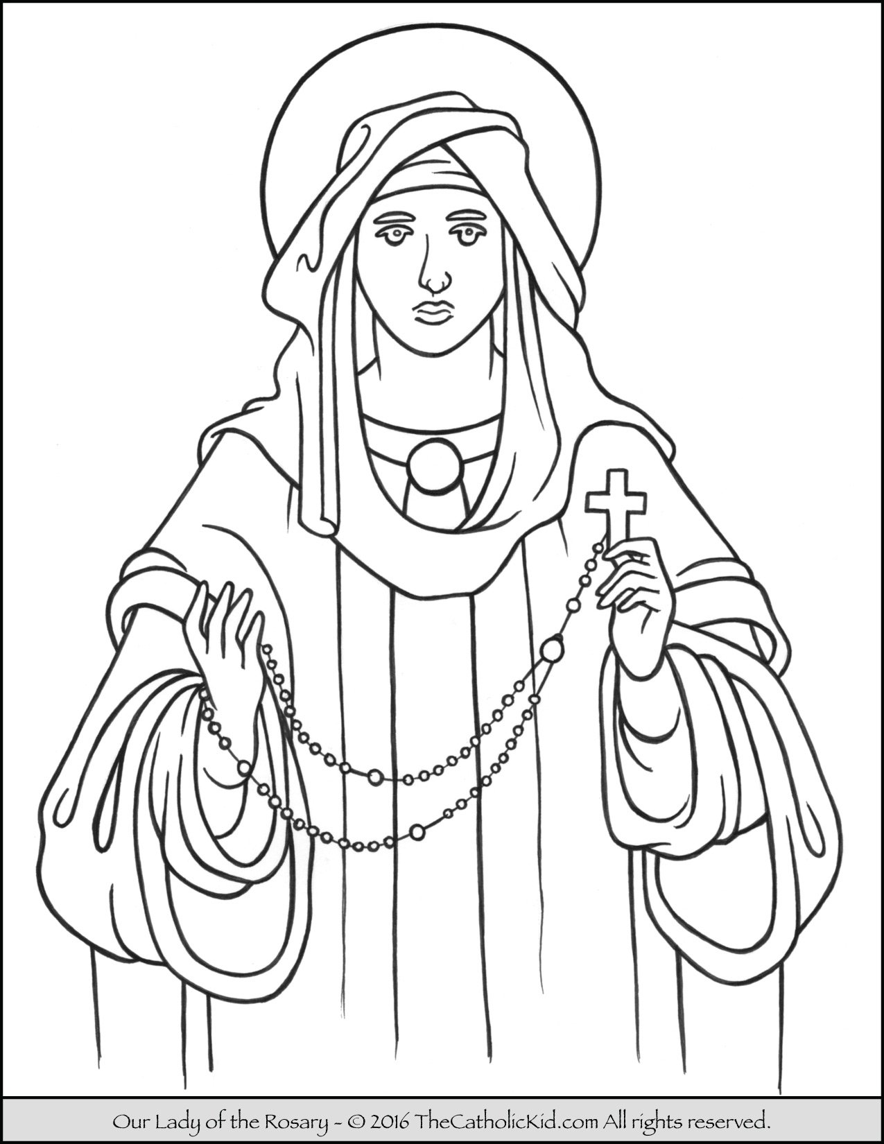 Saint mary coloring pages