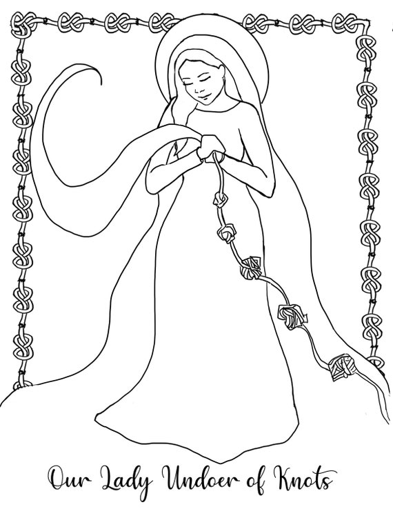 Our lady undoer of knots coloring page