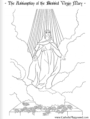 Marian coloring pages â catholic playground