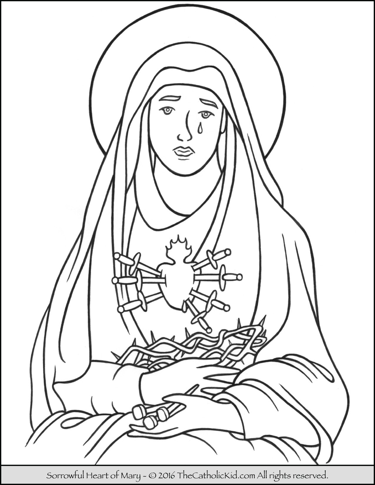 Saint mary coloring pages