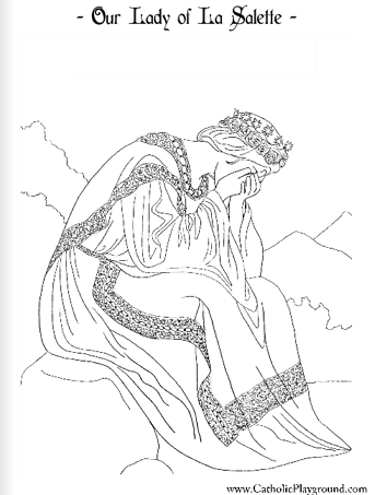 Marian coloring pages â catholic playground