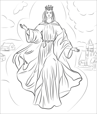 Our lady of knock coloring page free printable coloring pages