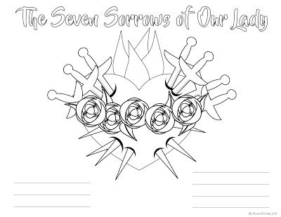 The seven sorrows of our lady and free coloring pages jesus coloring pages our lady of sorrows free coloring pages