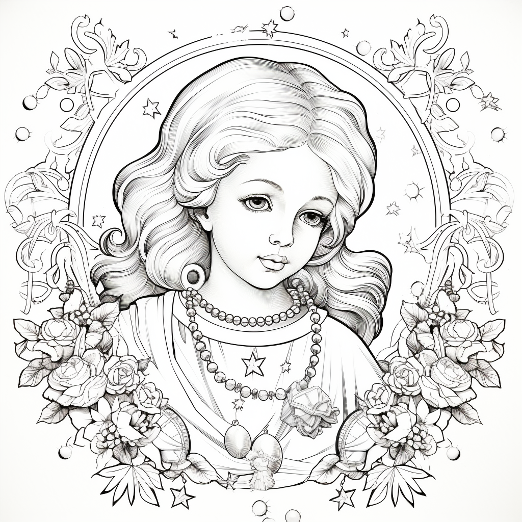 Rosary coloring pages