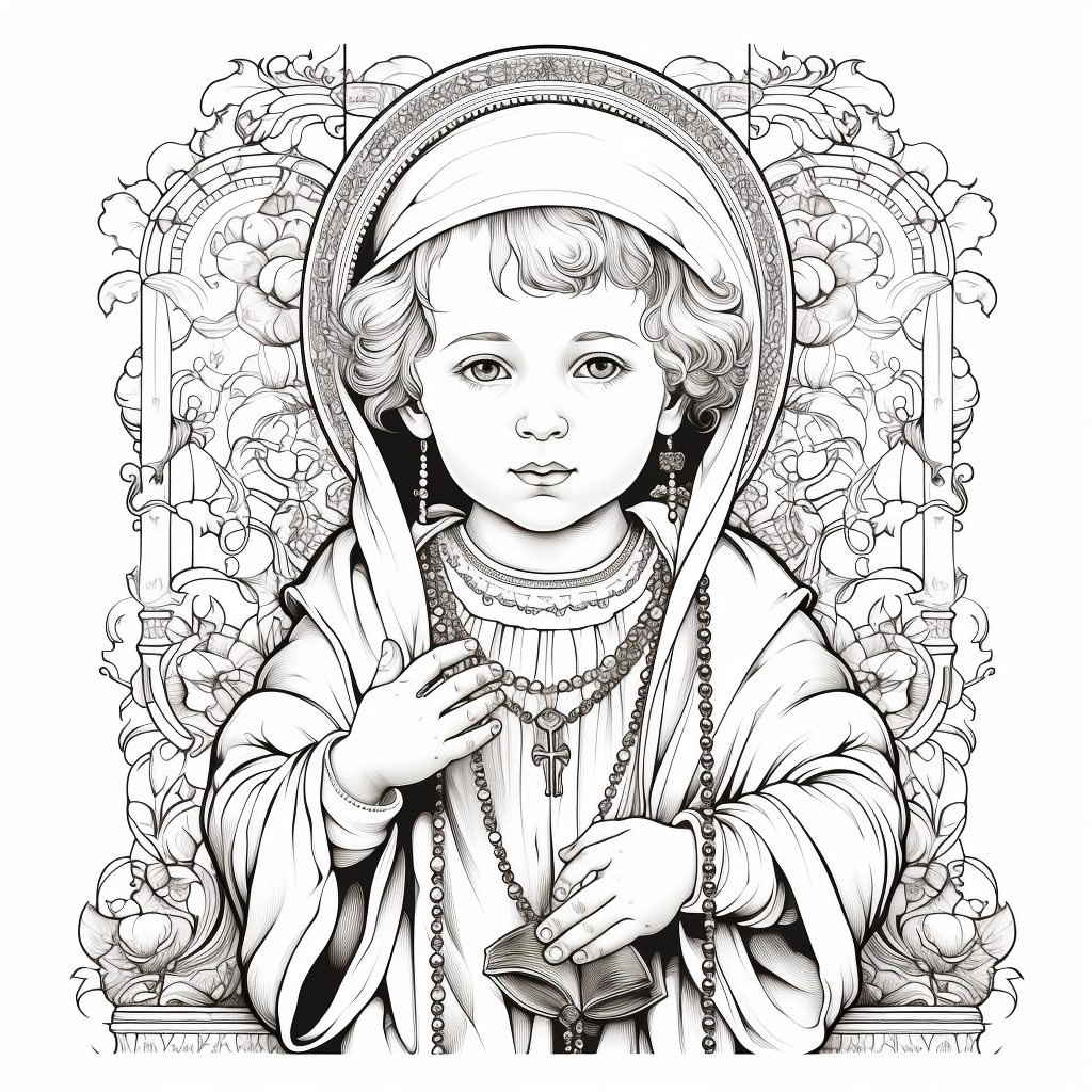 Rosary coloring pages