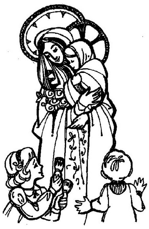 The assumption of blessed virgin mary glorious mysteries of the rosary coloring pages