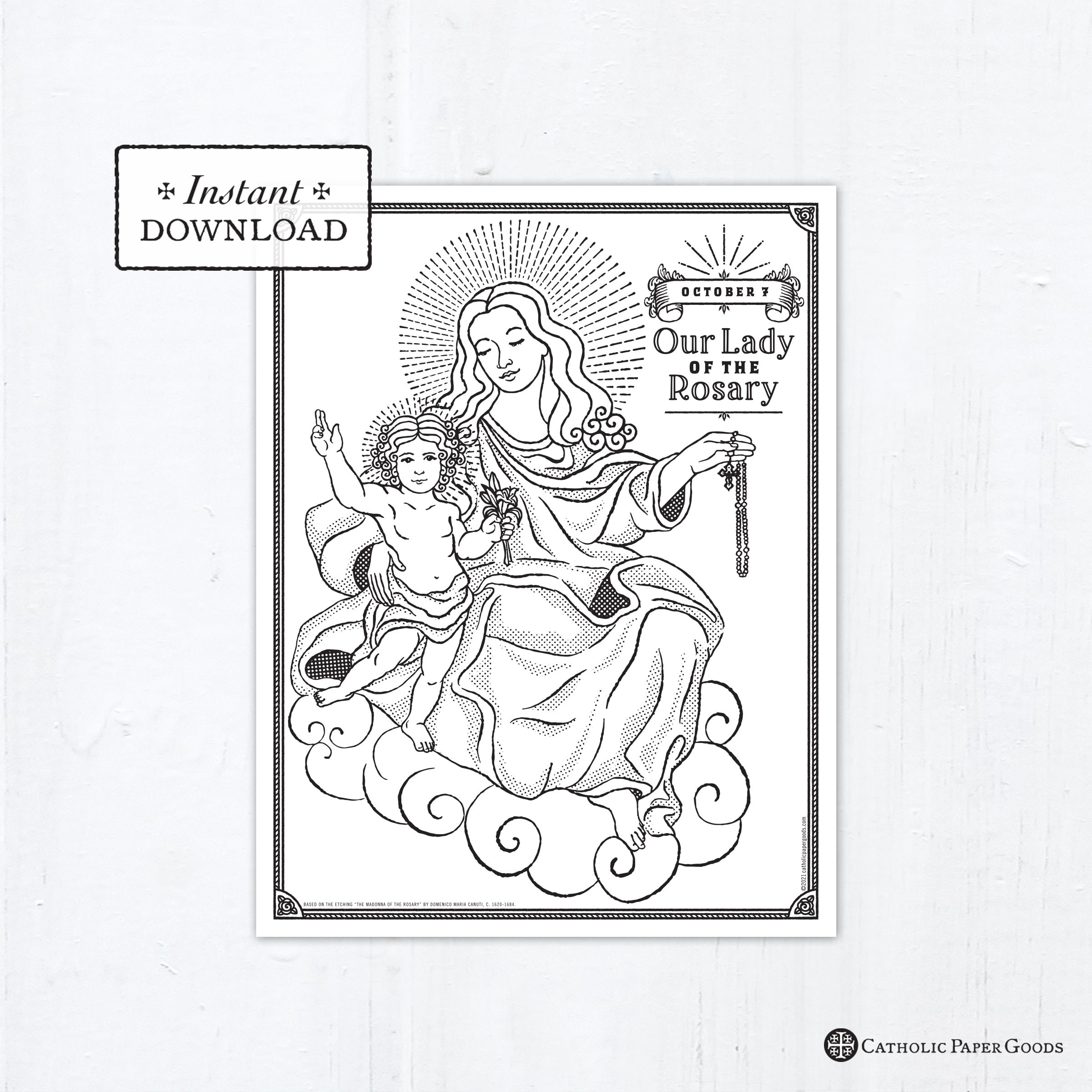 Catholic coloring page