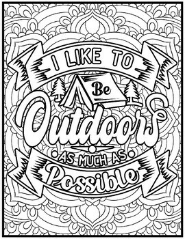 Camping coloring pages mindfulness camping coloring sheets camping quoets