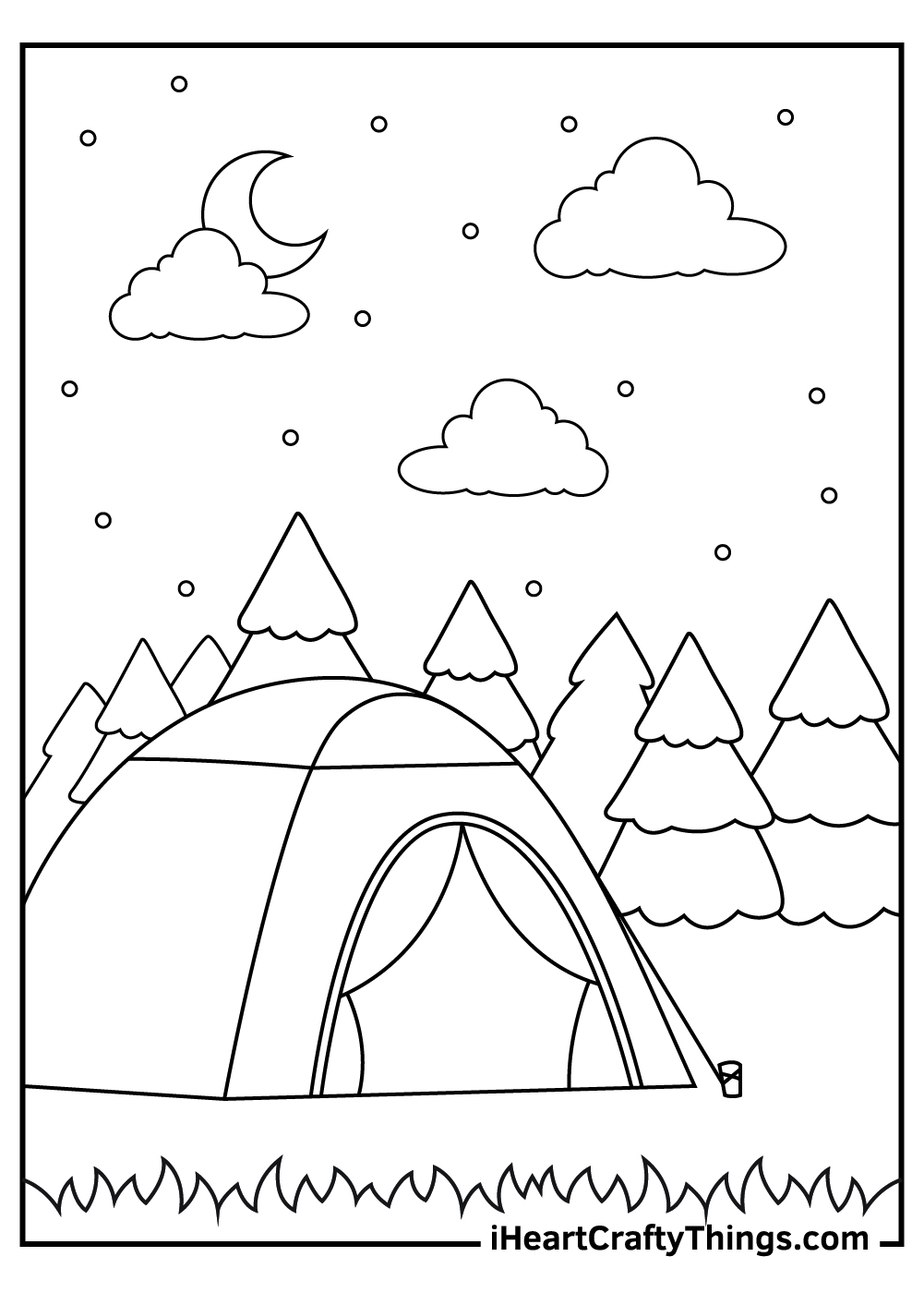 Free collection of camping coloring pages for kids