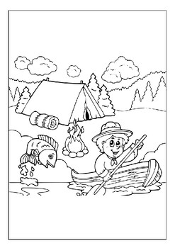 Printable camping coloring pages collection for your next outdoor adventure